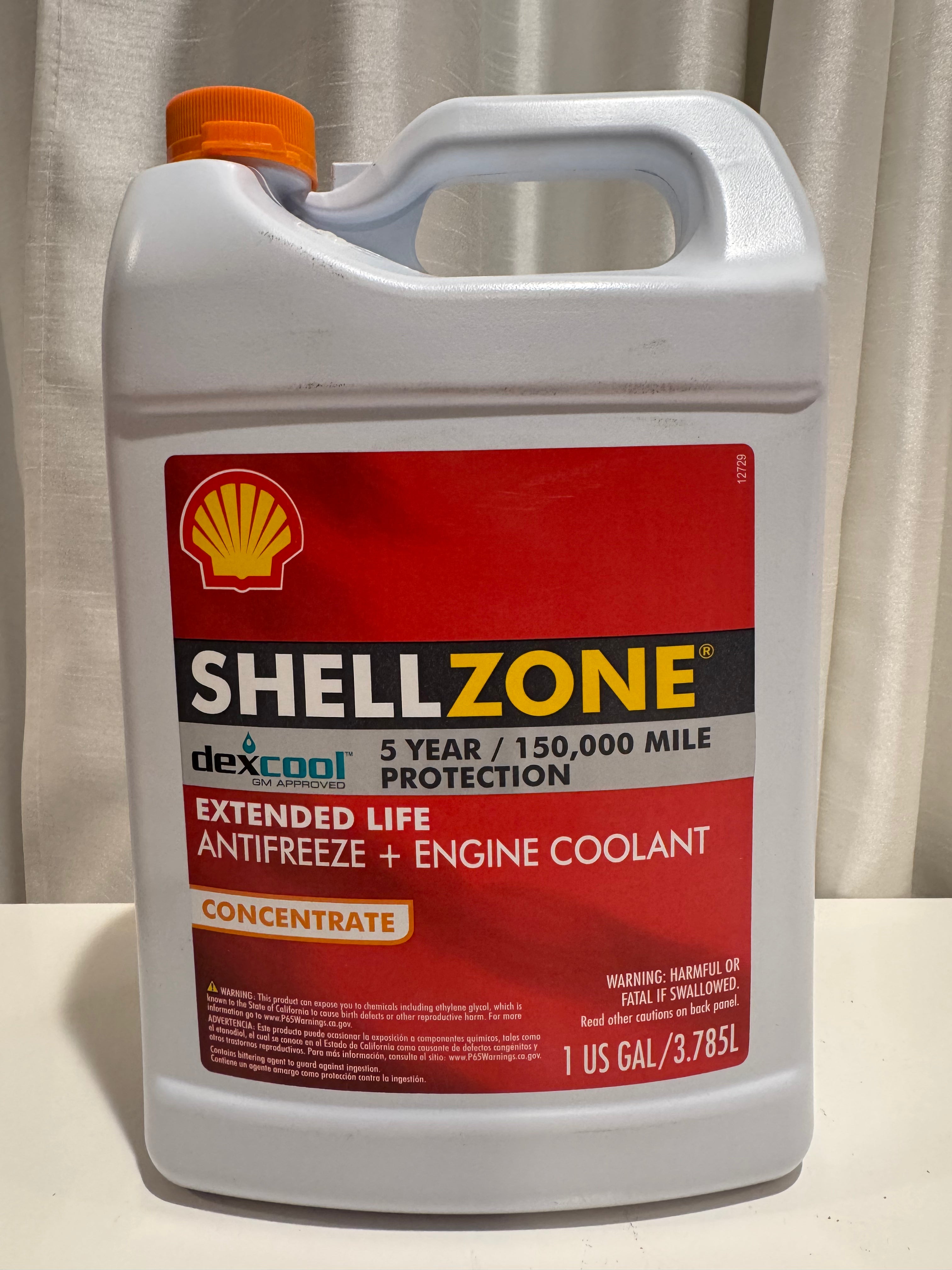 SHELL ZONE DEXCOOL EXTENDED LIFE ANTIFREEZE COOLANT