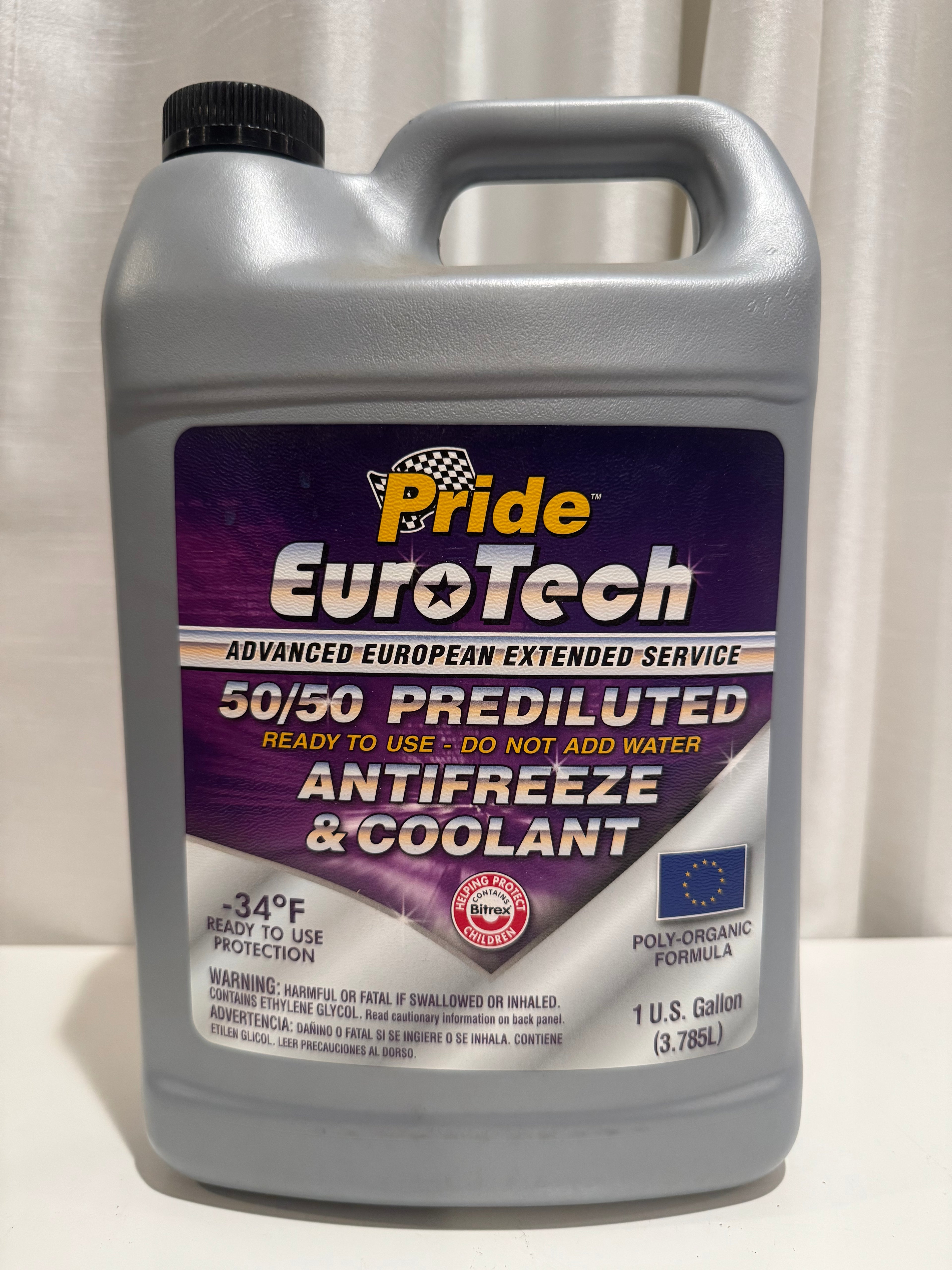 PRIDE EURO TECH PURPLE 50/50 ANTIFREEZE COOLANT