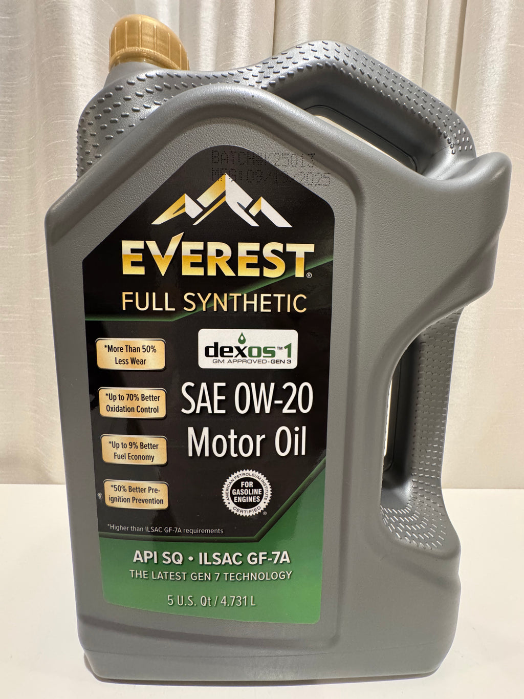 EVEREST FULL SYNTHETIC DEXOS OW-20 MOTOR OIL 5L