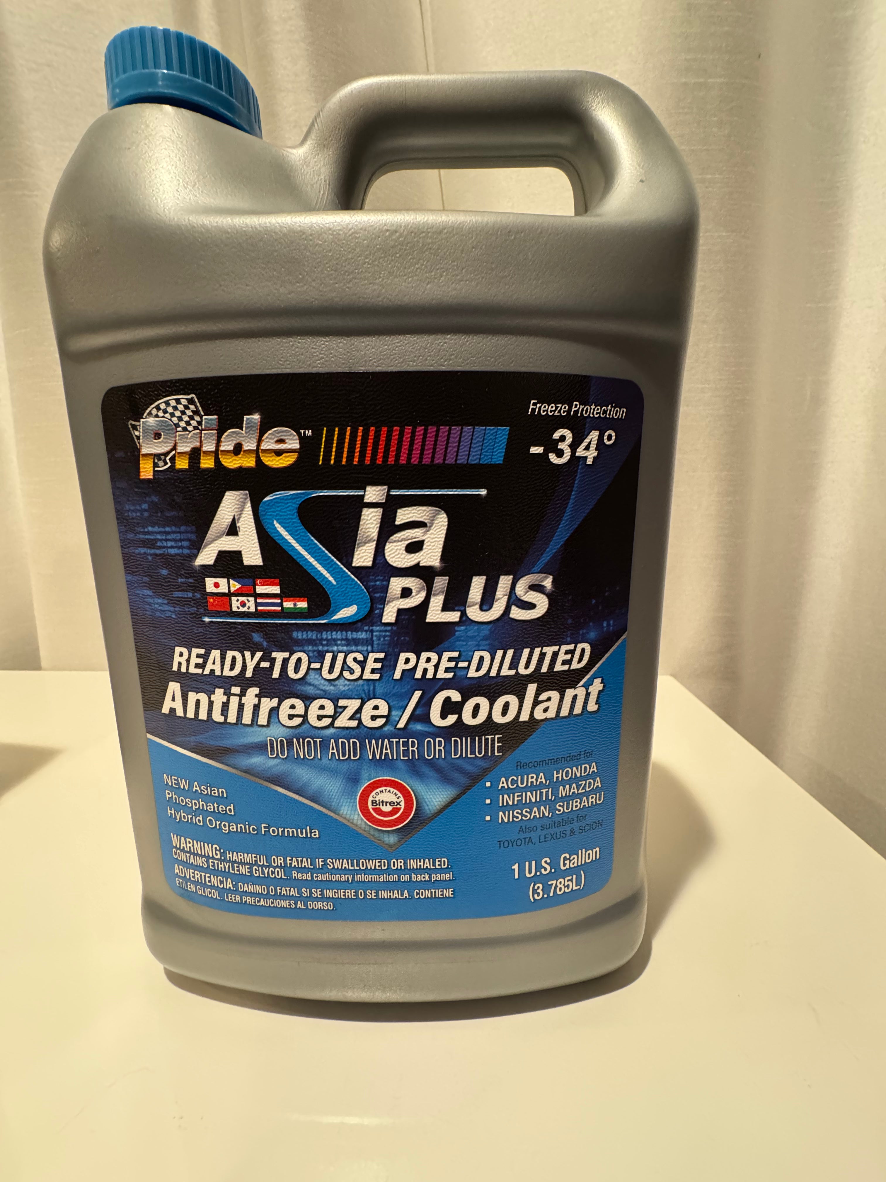 PRIDE ASIA PLUS BLUE 50/50 ANTIFREEZE COOLANT