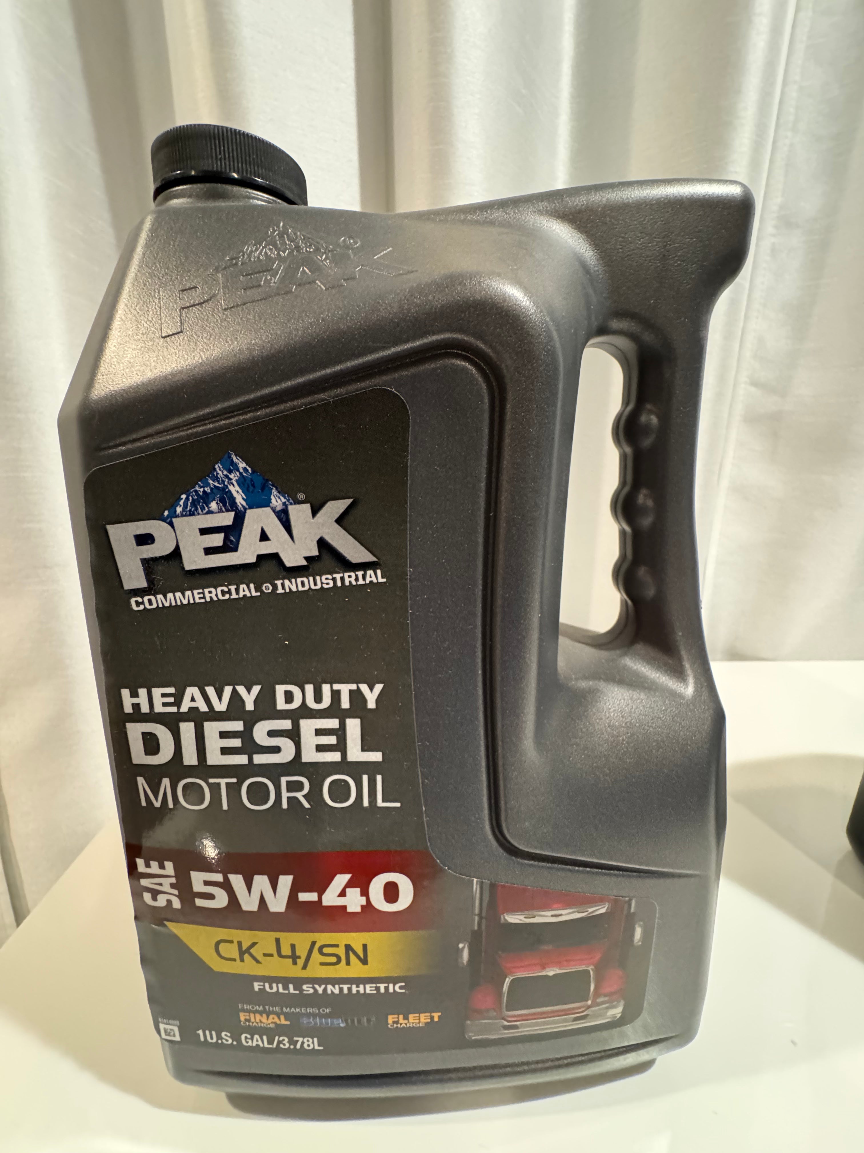 PEAK FULL SYNTHETIC COMMERCIAL INDUSTRIAL 5W-40 HD MOTOR OIL