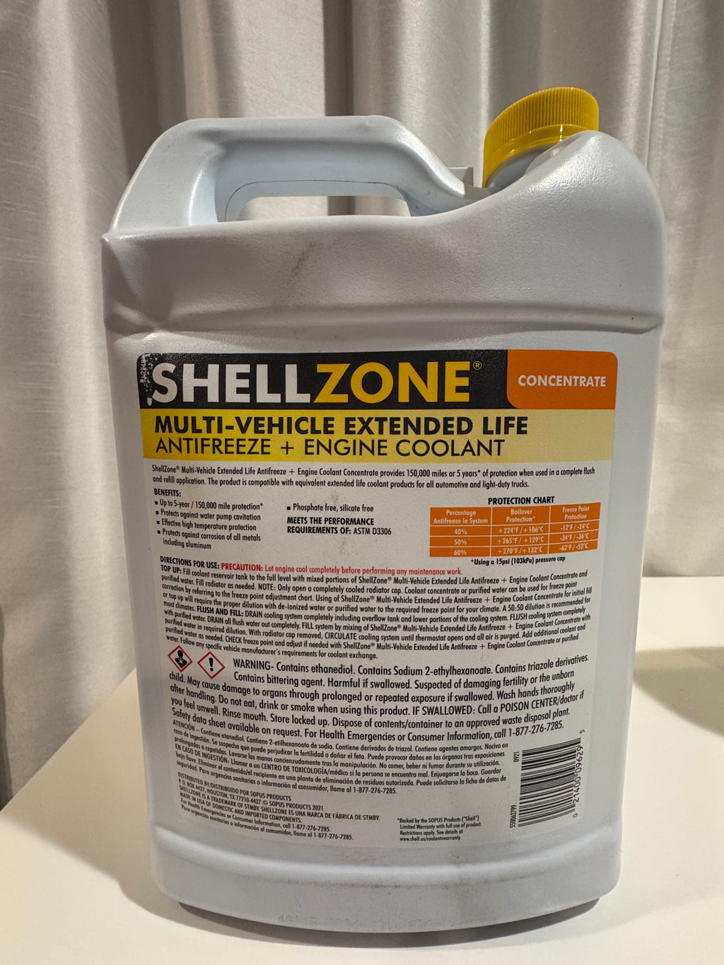 SHELLZONE MULTI VEHICLE EXTENDED LIFE CONCENTRATE ANTIFREEZE COOLANT