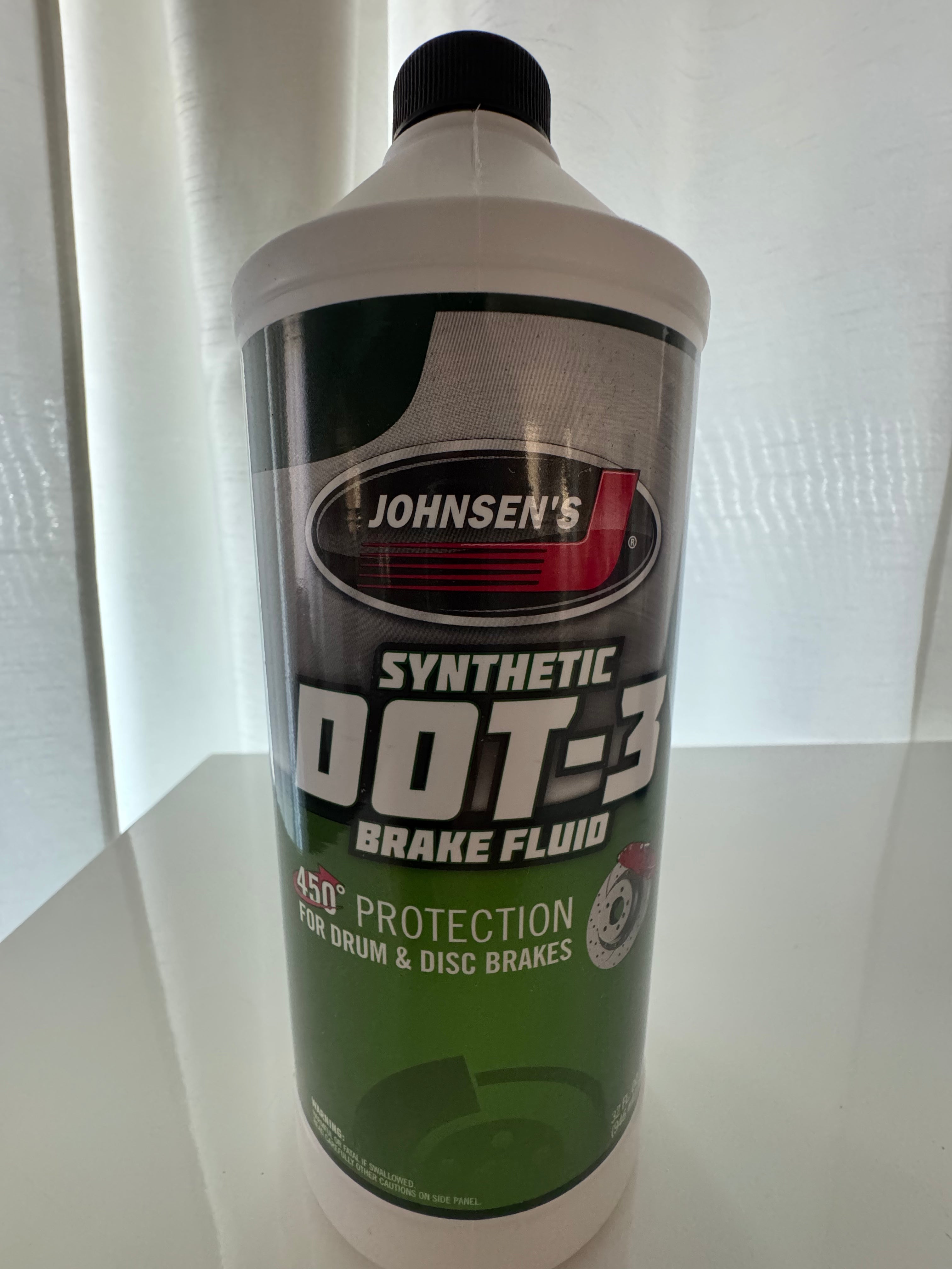 JOHNSEN'S SYNTHETIC DOT-3 BRAKE FLUID 1L