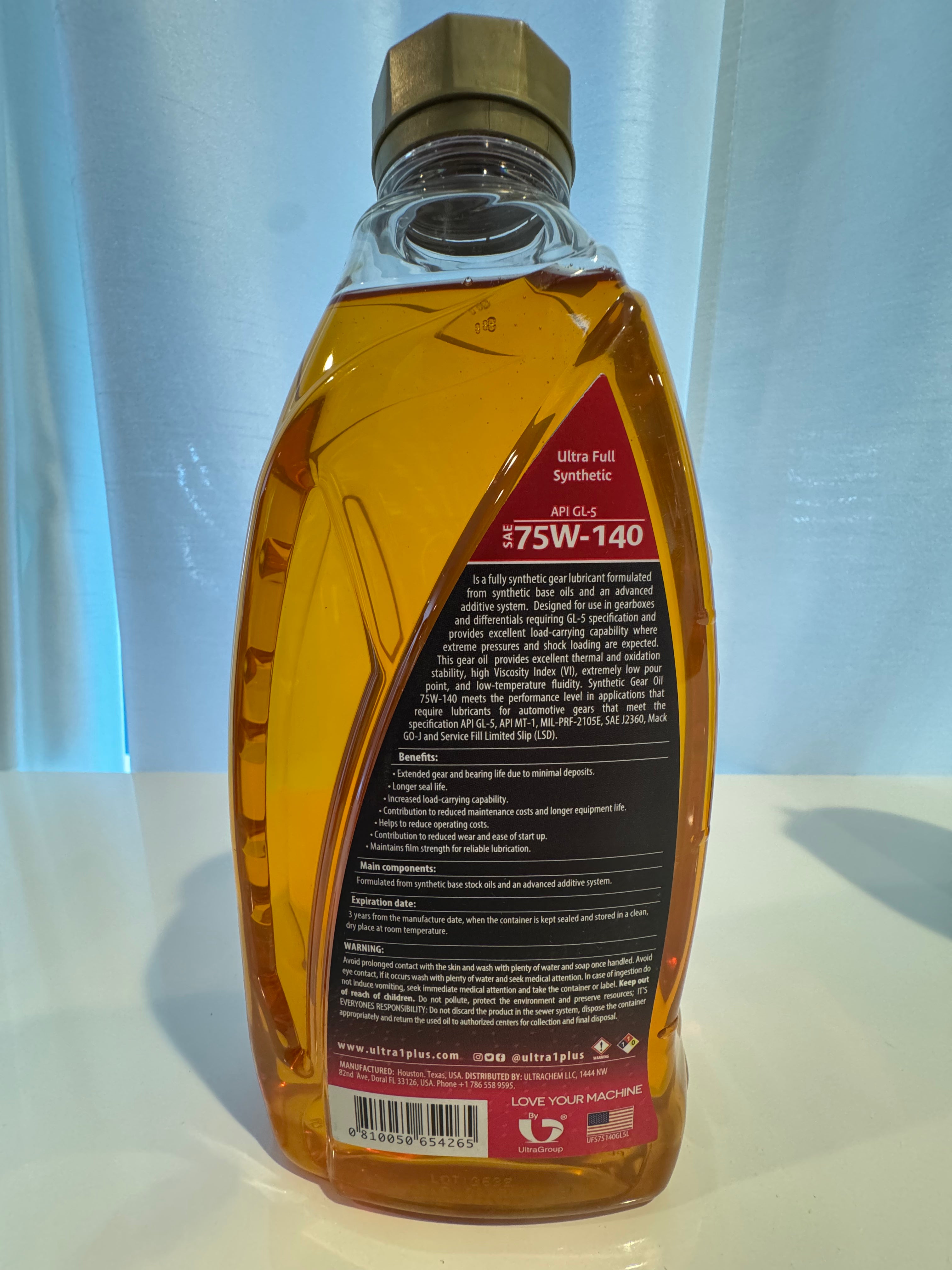 ULTRA 1 PLUS FULL SYNTHETIC 75W-140 GEAR OIL