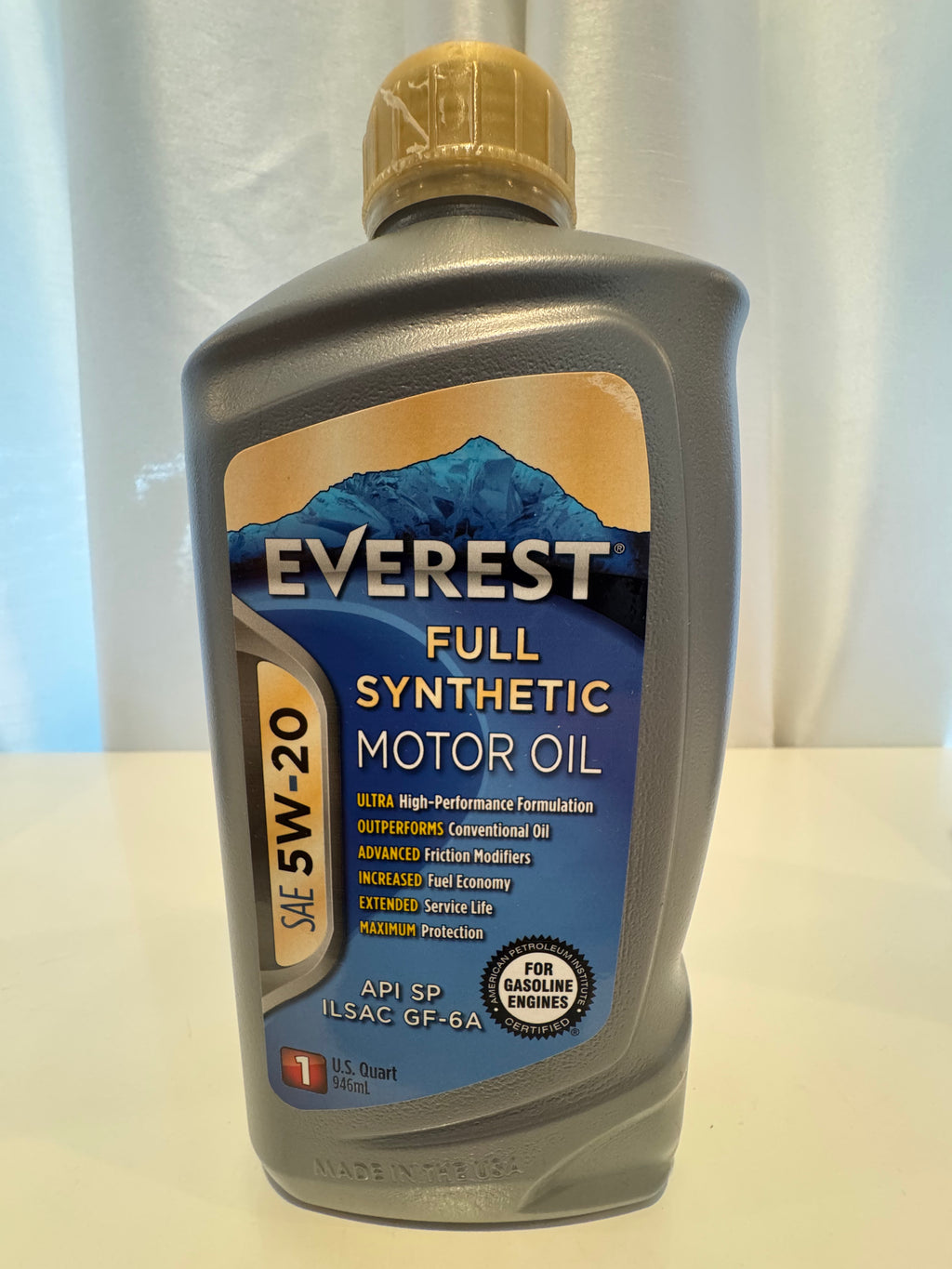 EVEREST FULL SYNTHETIC 5W-20 MOTOR OIL 1L