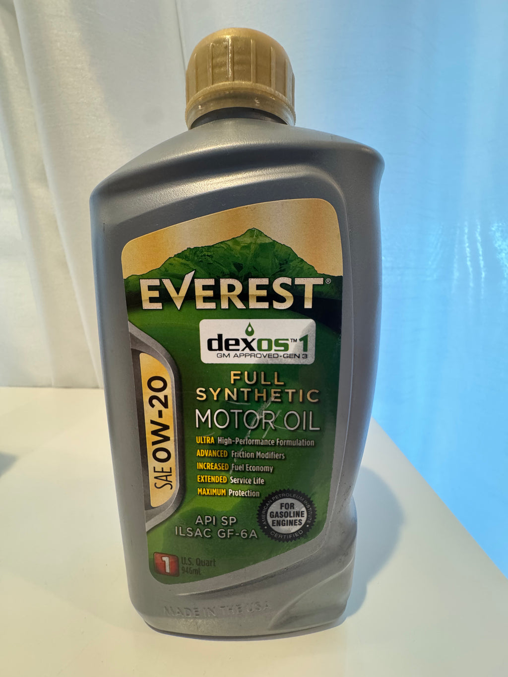 EVEREST FULL SYNTHETIC DEXOS 0W-20 MOTOR OIL 1L
