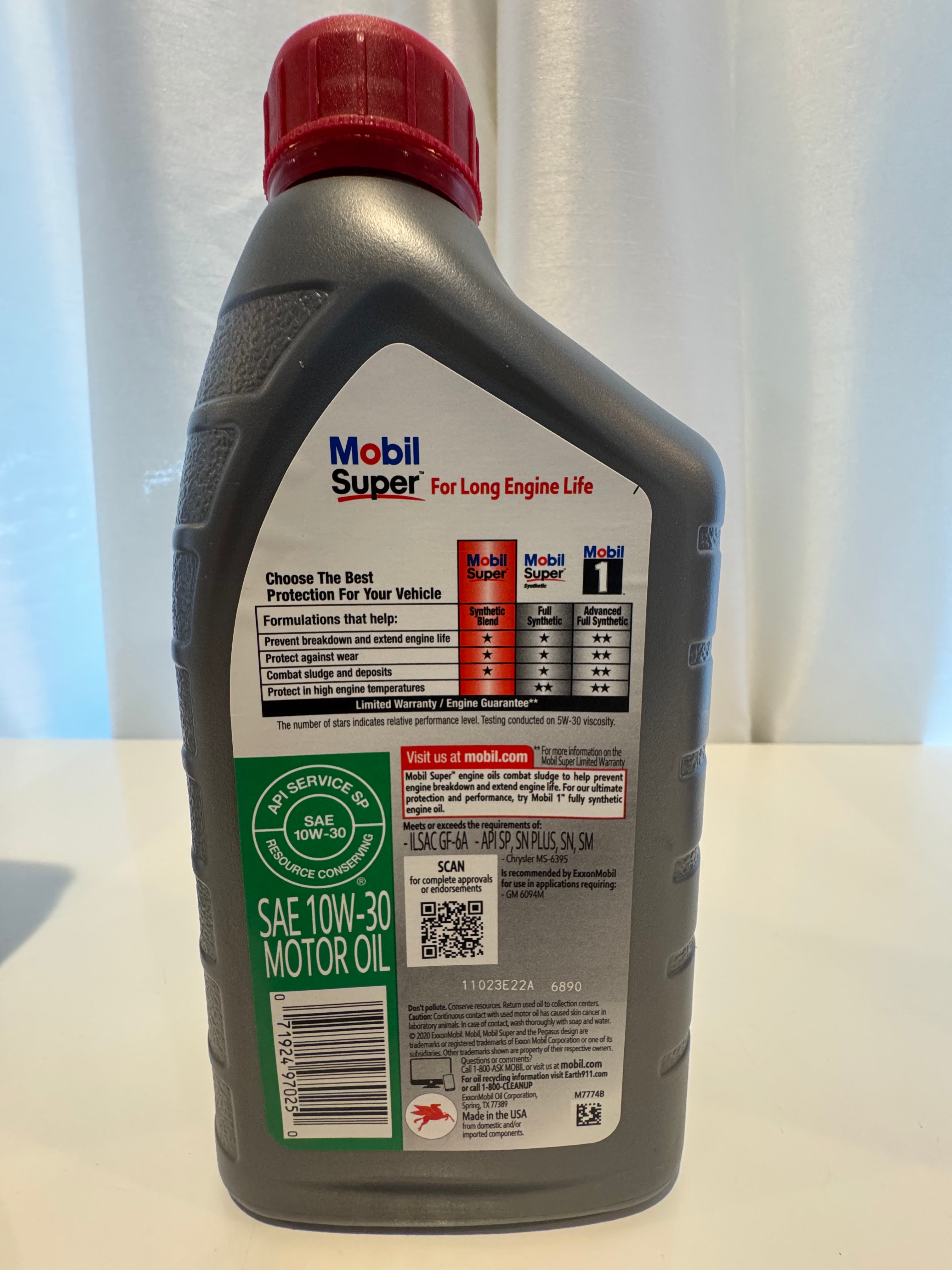 MOBIL SUPER 5000 SYNTHETIC BLEND 10W-30