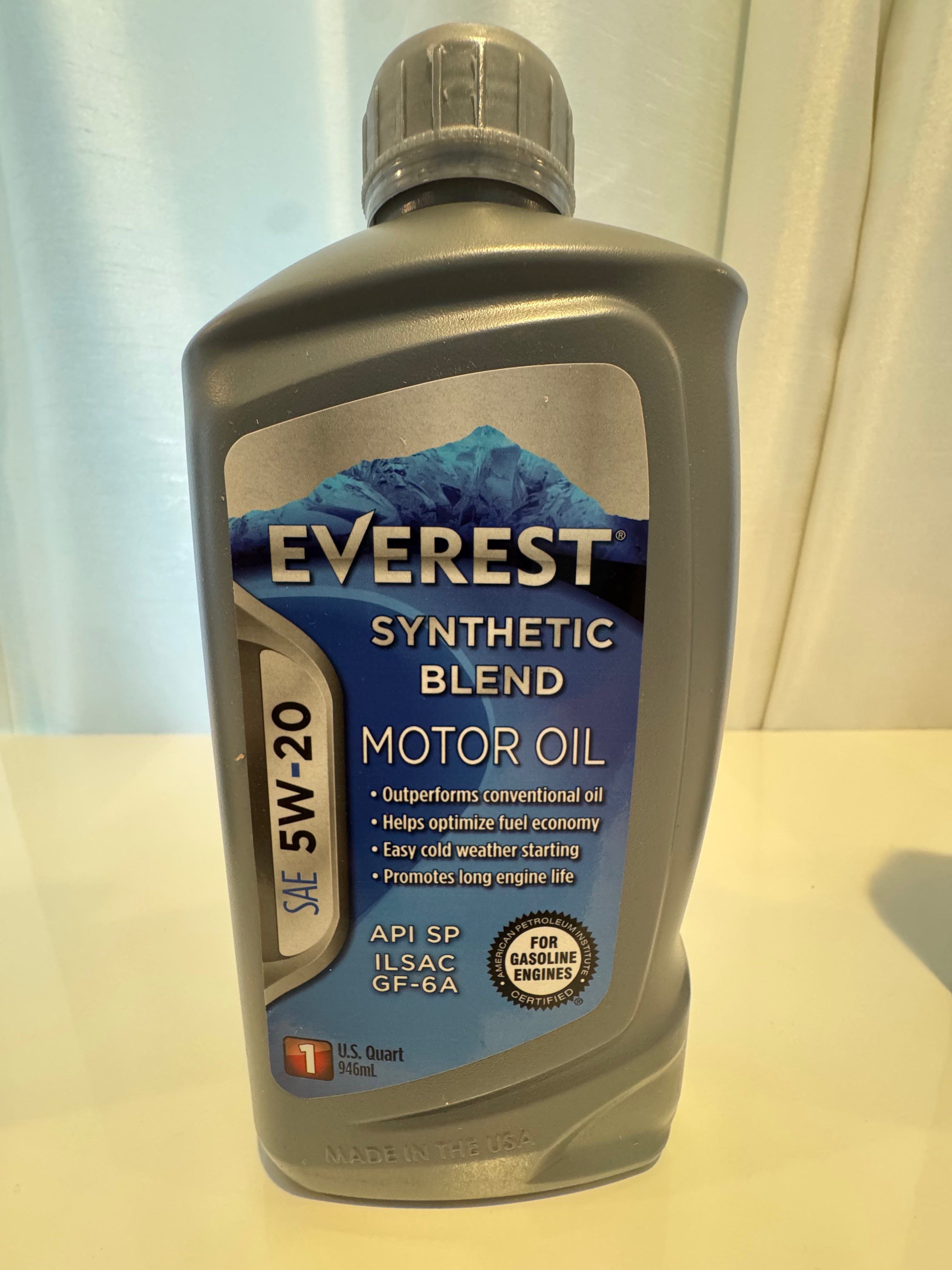 EVEREST SYNTHETIC BLEND 5W-20 MOTOR OIL 1L