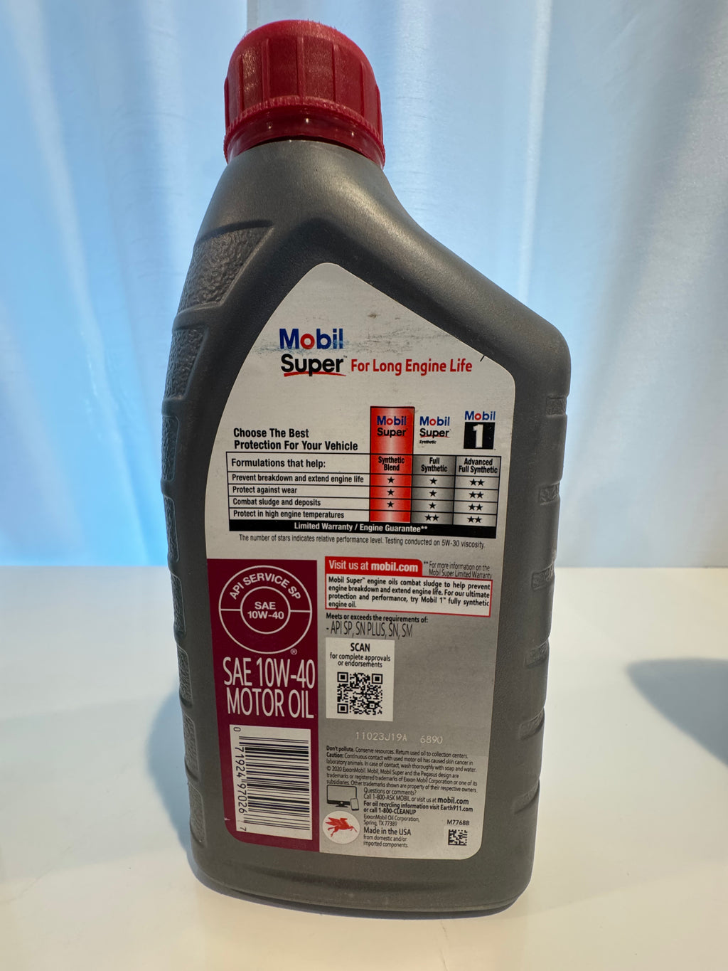MOBIL SUPER 5000 SYNTHETIC BLEND 10W-40 MOTOR OIL 1L
