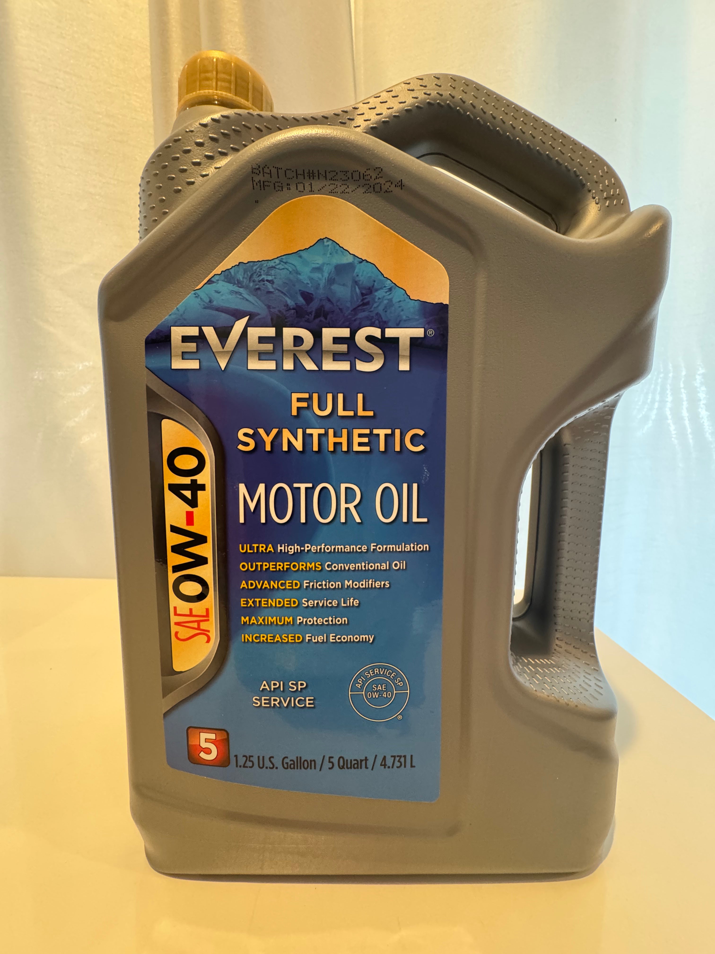 EVEREST FULL SYNTHETIC OW-40 MOTOR OIL 5L