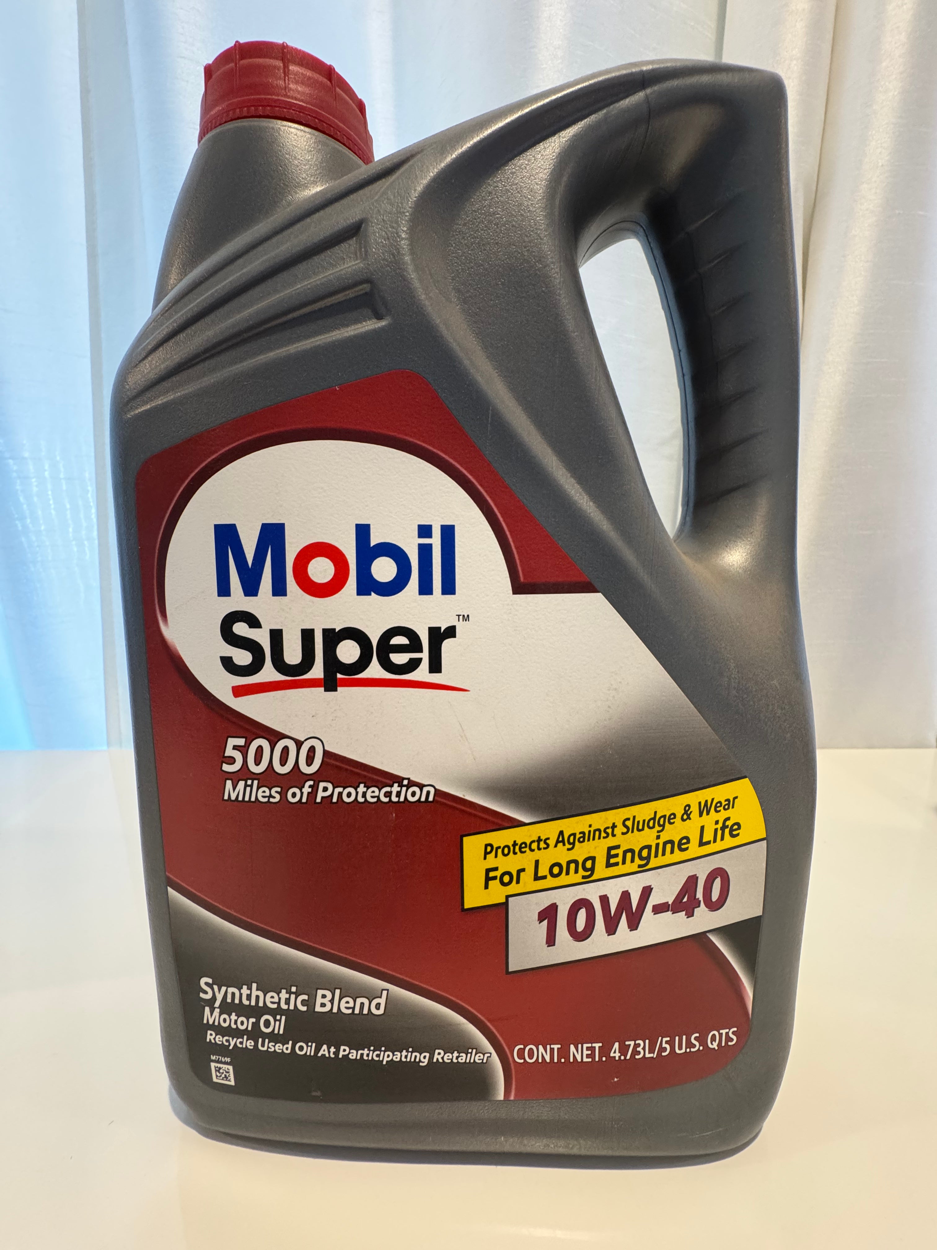 MOBIL SUPER 5000 SYNTHETIC BLEND 10W-40 MOTOR OIL 5L