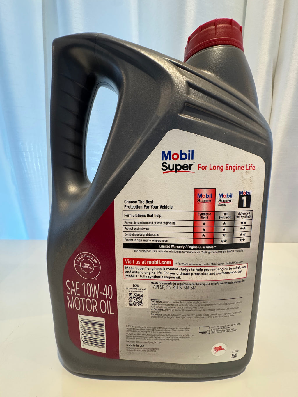 MOBIL SUPER 5000 SYNTHETIC BLEND 10W-40 MOTOR OIL 5L