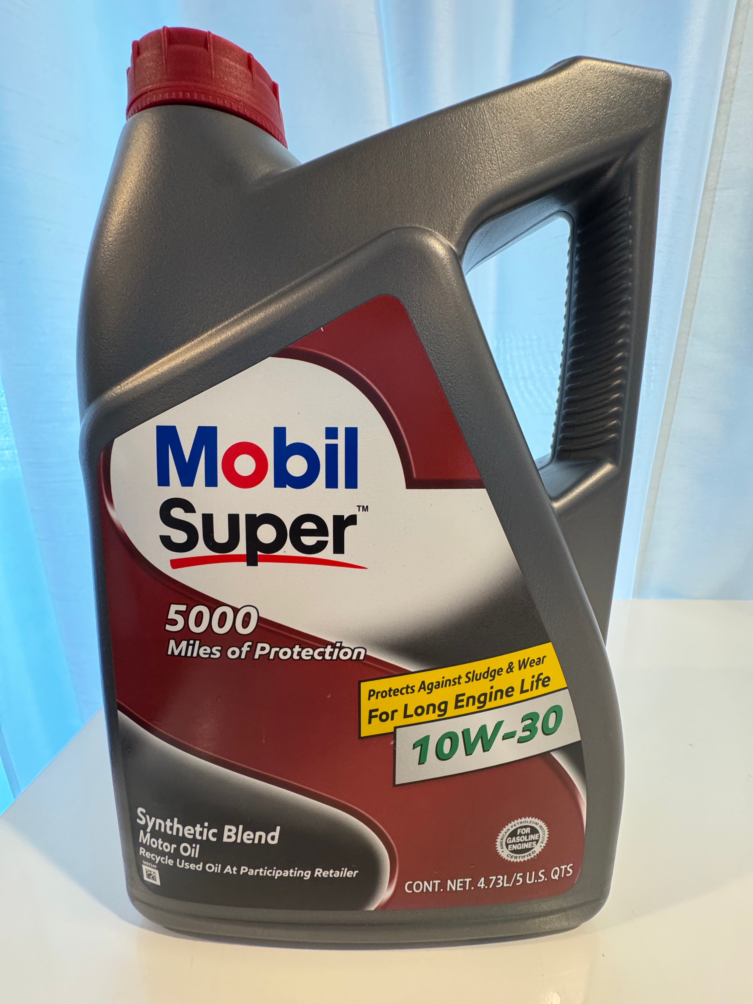 MOBIL SUPER 5000 SYNTHETIC BLEND 10W-30 MOTOR OIL 5L