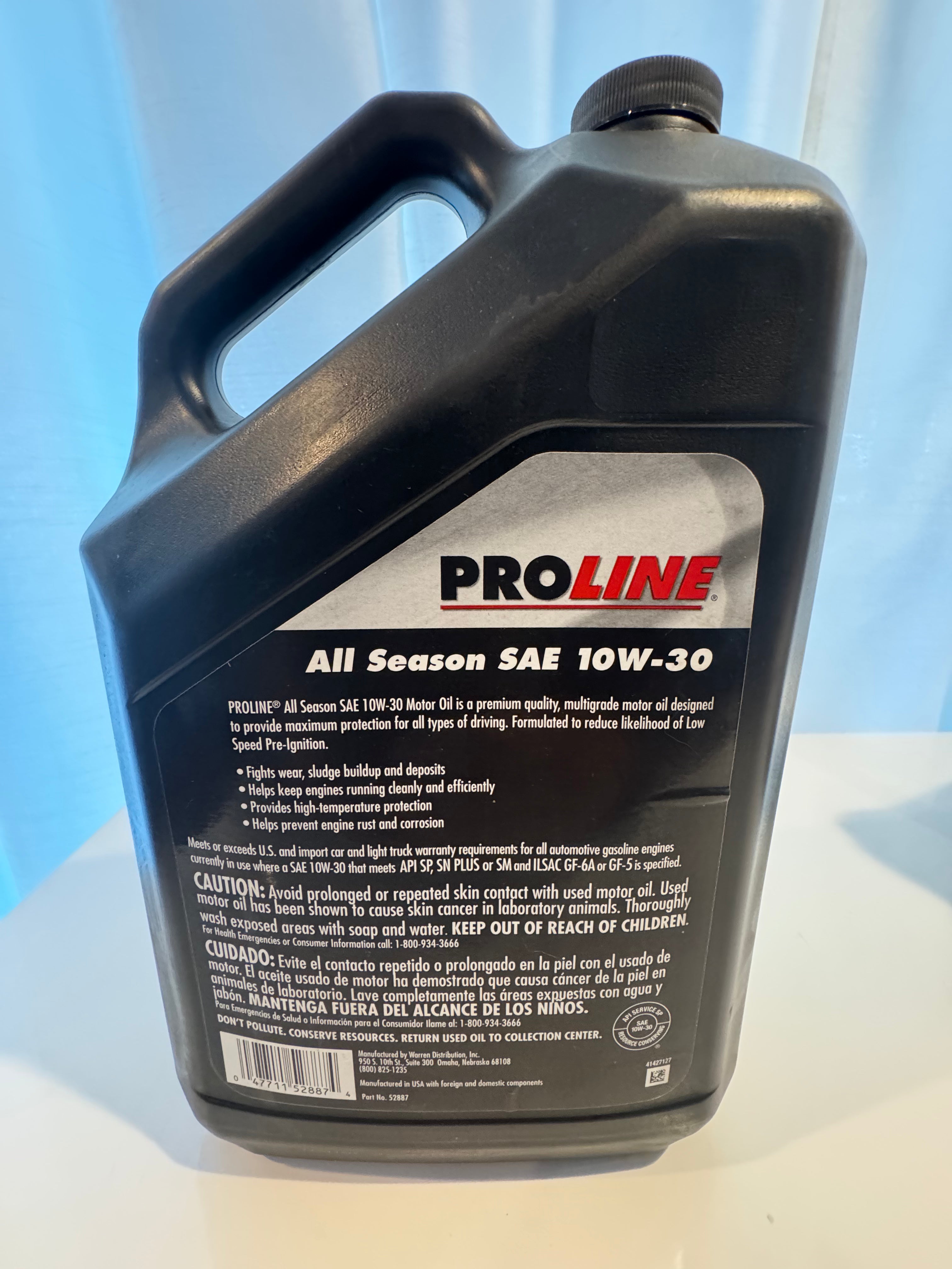 PROLINE ALL SEASON 10W-30 MOTOR OIL 5 QT